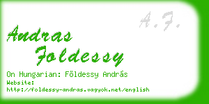 andras foldessy business card