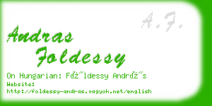 andras foldessy business card